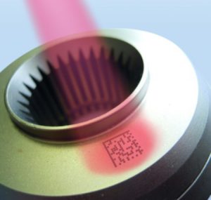 Component with an individual DataMatrix code